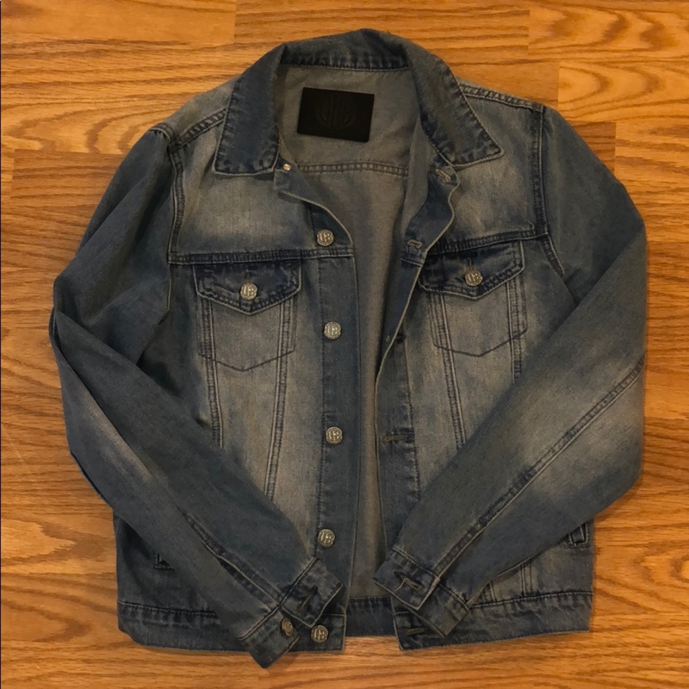 Vintage genes black denim jacket size medium NWOT